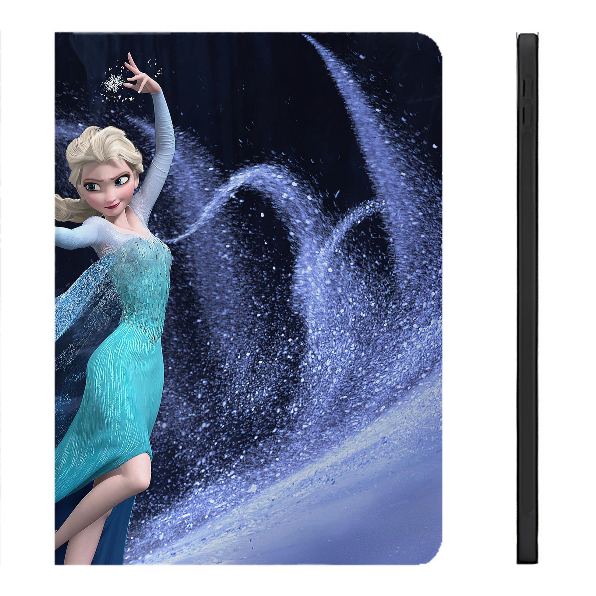 （画像用） アナと雪の女王 アンナ エルサ Frozen Anna Elsa IPadケース ペンホルダー付き ブックスタイルデザイン